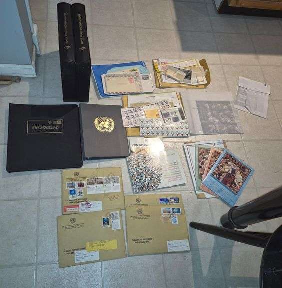 Stamps, stamp albums, Etc