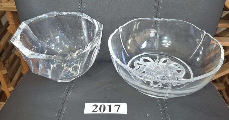 Orrefores and Tiffany & Co. crystal bowls