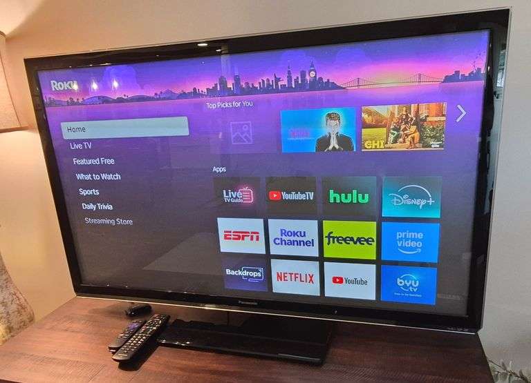 Panasonic Viera 50 inch plasma TV with Roku