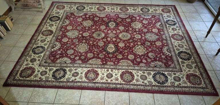 Large red area rug