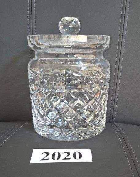Waterford crystal biscuit jar / covered dish