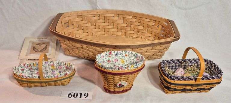 Four Longaberger baskets