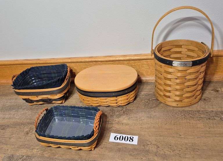Four Longaberger baskets