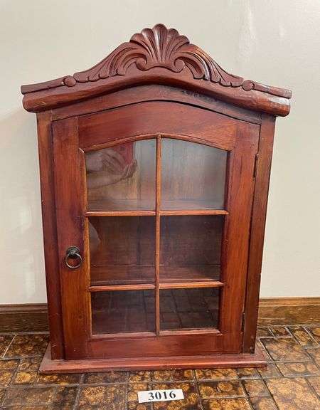 Wall hanging Wood display cabinet