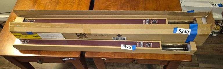Five new curtain rods