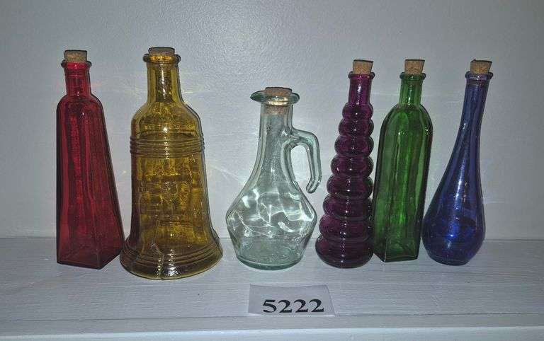Decorative colored bottles