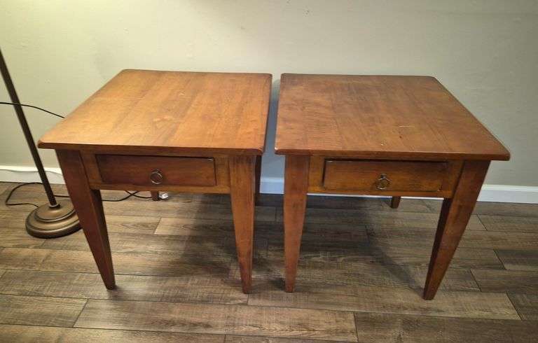 Pair of one drawer end tables