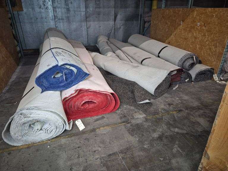 Rolls of carpet, 10 ft. wide