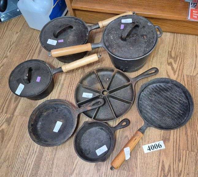 Cast iron skillets and pans