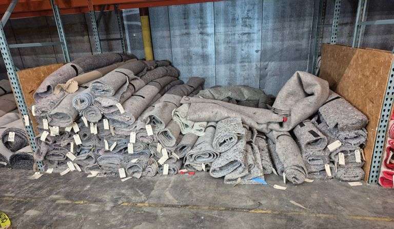Rolls of carpet underpad, 10 ft. wide