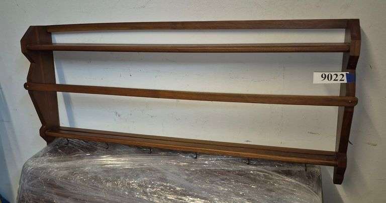 Wood wall hanging plate and cup rack / Shelf