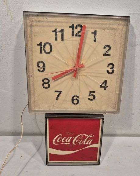 Vintage plastic Coca-Cola advertising clock