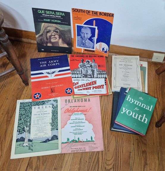 Sheet music, books
