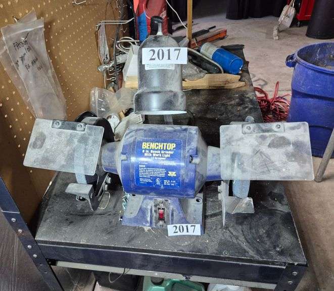 6 in. Bench grinder with light