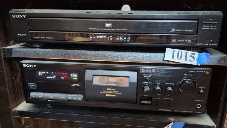 Sony CD/DVD player with remote, cassette deck