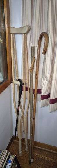 Walking sticks, crutches