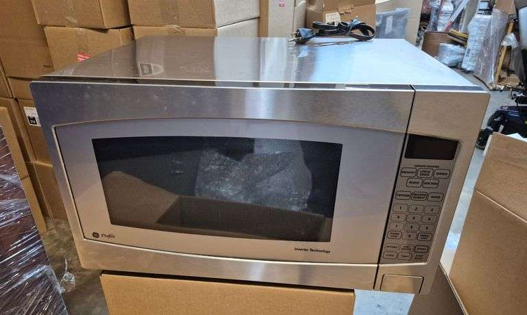 GE Profile Inverter Stainless Steel Microwave with turntable