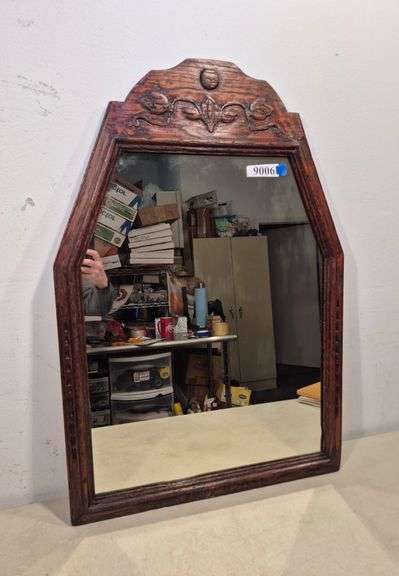 Carved Oak frame mirror