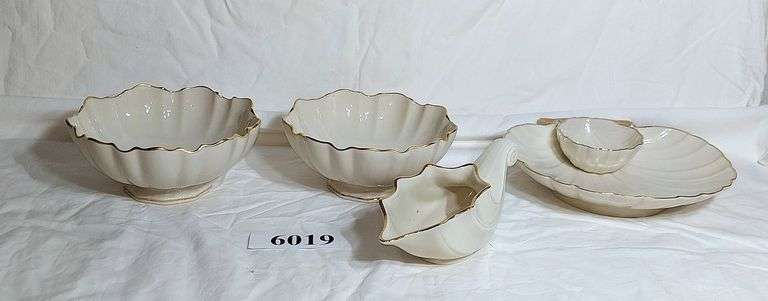 Two Lenox Symphony Collection porcelain bowls, Lenox Aegean chip and dip bowl set, Lenox...
