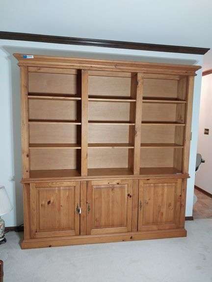 Two piece 3 section wall unit