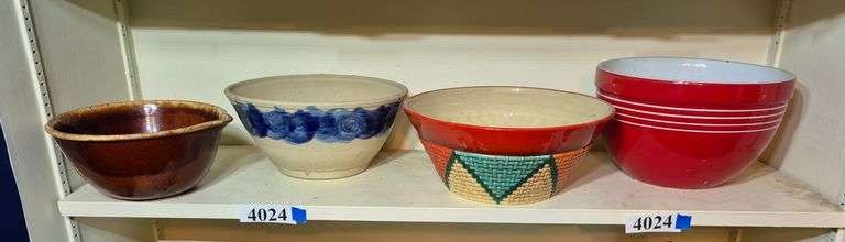 Four ceramic mixing bowls