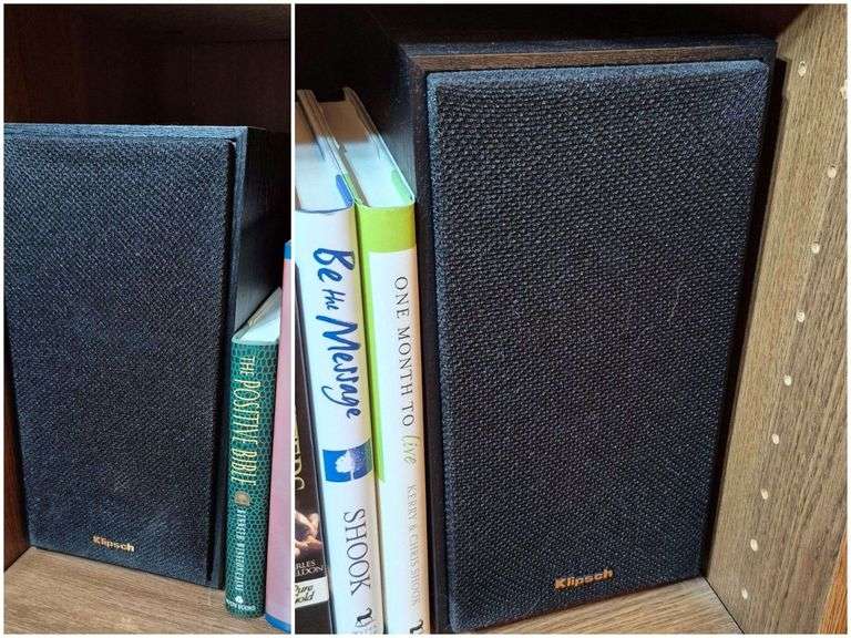 Pair of Klipsch Reference black bookshelf speakers