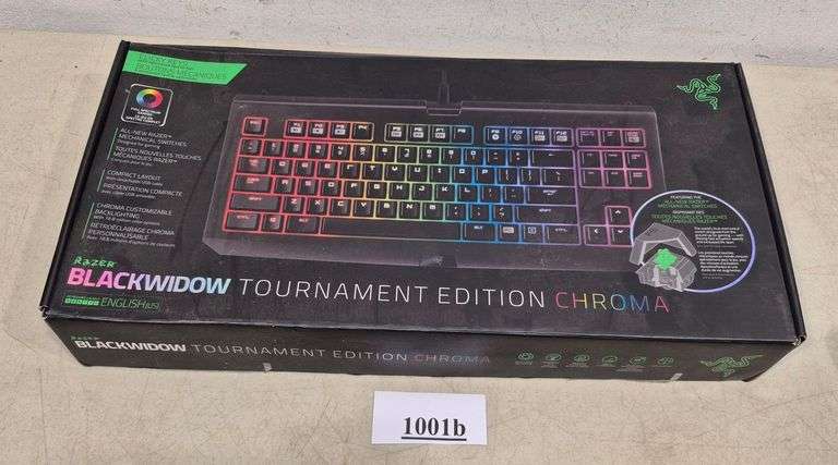 Razor Black Widow tournament Edition chroma gaming keyboard in box