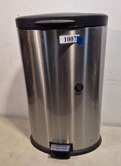 Stainless steel trash bin
