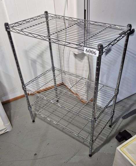 Small Chrome restaurant-style shelf unit