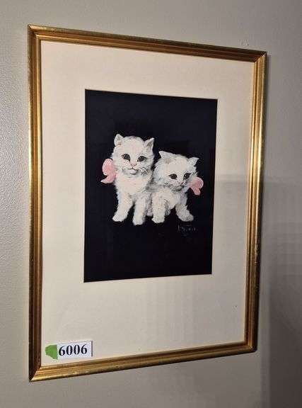 Framed kitten print