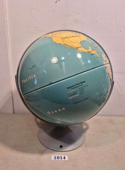 Nystrom Large plastic globe in metal frame