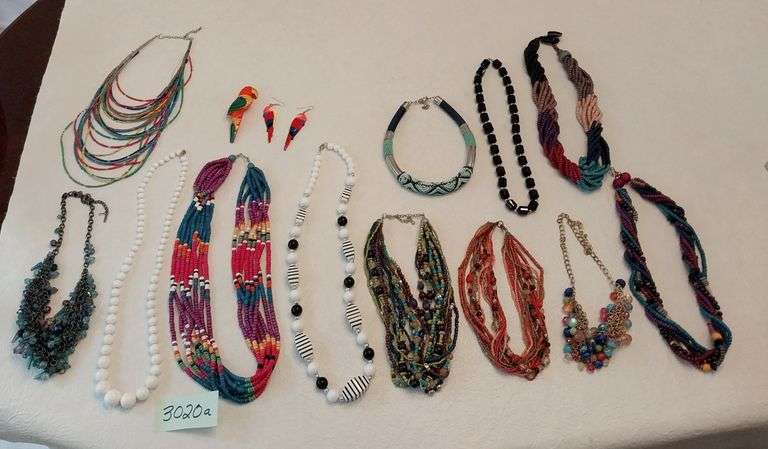 Fashion Necklaces, parrot Brooch and earrings