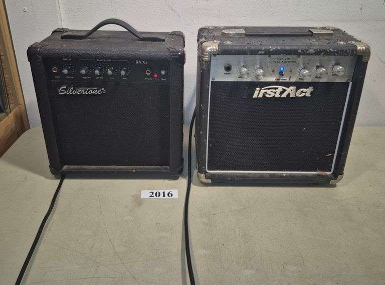 Silvertone bass practice amplifier, First Act practice guitar amplifier