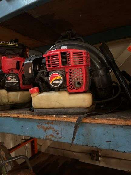 SHELF OF BACKPACK BLOWERS UNKNOWN CONDITION
