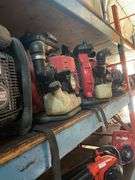SHELF OF BACKPACK BLOWERS UNKNOWN CONDITION