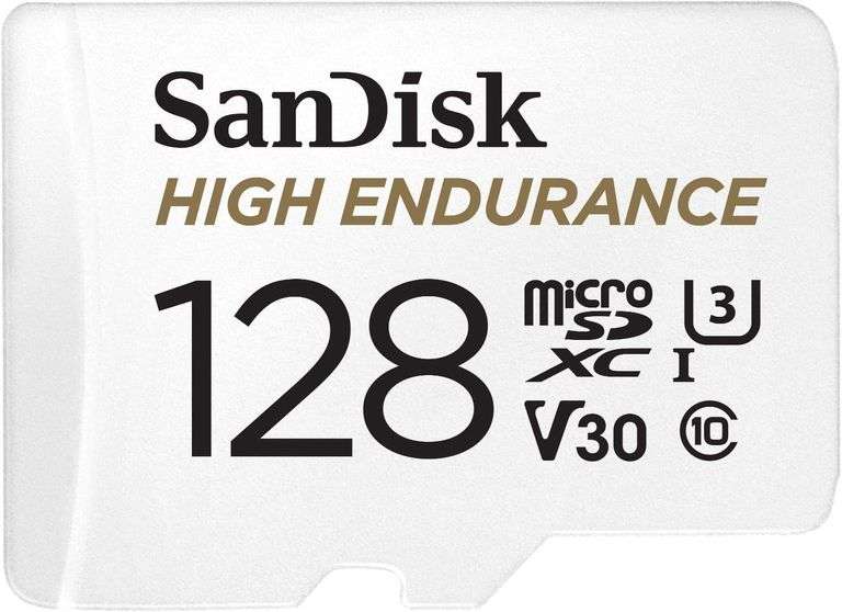 SanDisk 128GB High Endurance Video microSDXC Card with Adapter for Dash cam- C10, U3,V30,4K UHD,Micr