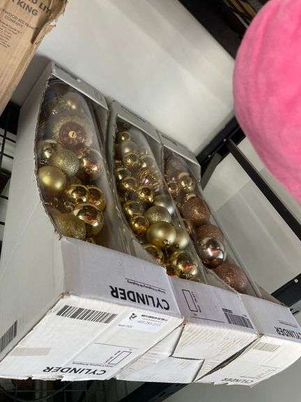 3 BOXES OF CHRISTMAS TREE ORNAMENTS