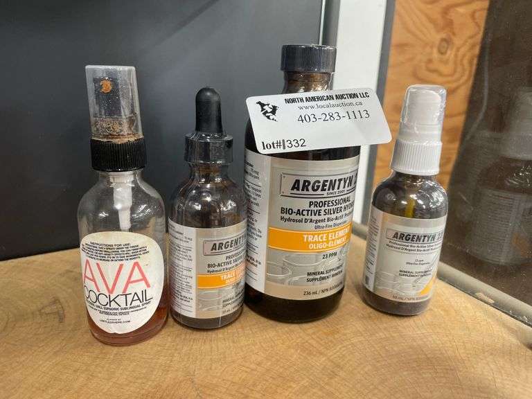 4PCS. TOTAL 3PCS. ARGENTYN 23 BIO ACTIVE SILVER HYDROSOL & AVA COCKTAIL