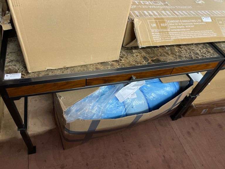 APPROX. 50IN STONE TOP DESK *BRING OWN HELP TO LOAD*