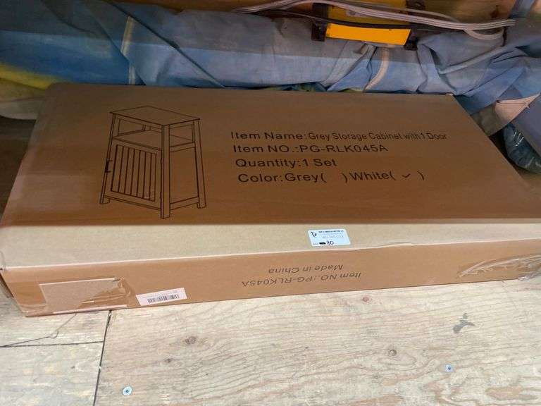 GREY STORAGE CABINET W/ 1 DOOR