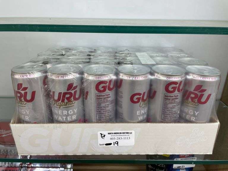 24PCK. GURU ORGANIC ENERGY WATER POMEGRANTE 355ML EA.