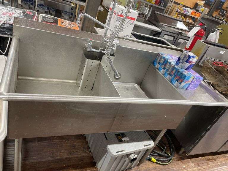 APPROX. 65'' S.S. DUAL WASHING SINK