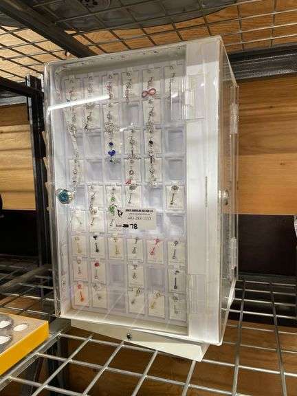 ROTATING DISPLAY CASE W/ASSORT. BODY JEWLERY