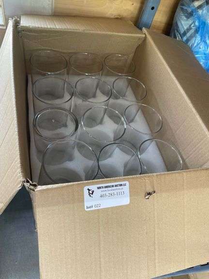 GLASS CYLINDER GLASSES/VASES 12PCK.