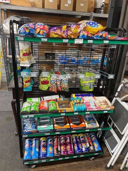 METAL DISPLAY SHELF W/CONTENT ASSORT. SNACKS