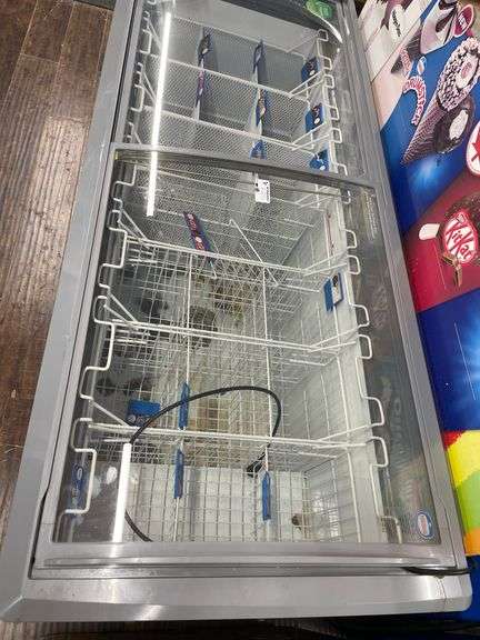 ICE CREAM REACH DOWN  FREEZER DISPLAY CASE APPROX. 6FT