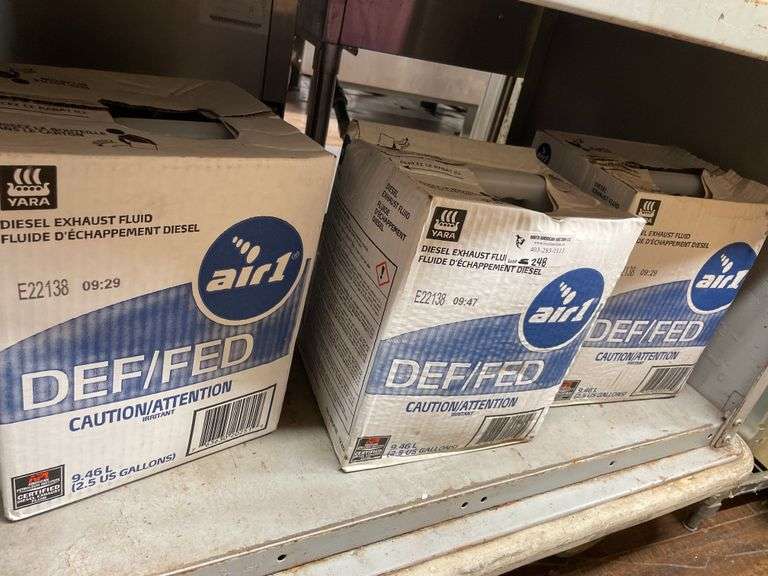 3 BOXES OF DIESEL EXHAUST FLUID 9.46L EA.