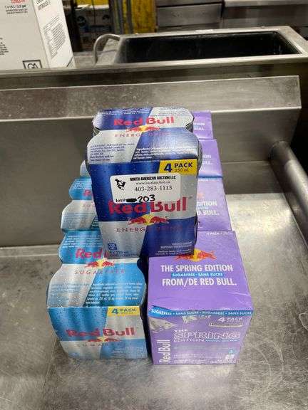 9PCKS.OF 4 ASSORT. 250ML REDBULLS