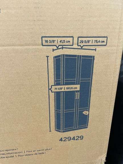 SAUDER STORAGE CABINET WHITE FINISH