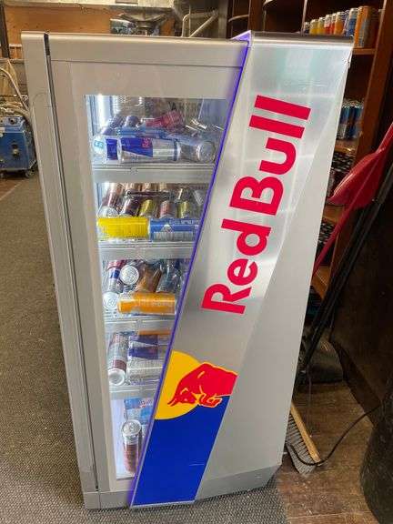 APPROX. 4.5FT TALL 2FT DEEP REDBULL FRIDGE